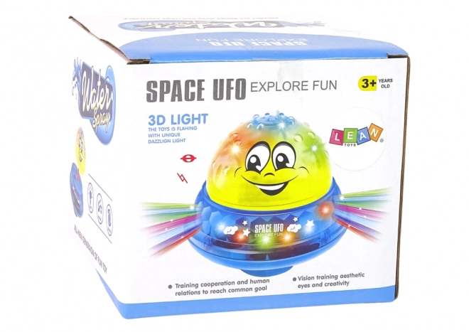 Vandbold UFO med LED og sjov musik lyserød