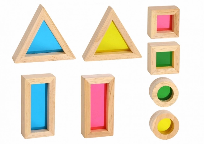 Træfarvede spejlkuber TOOKY TOY