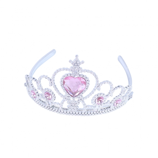 Prinsessesæt med pink handsker og krone