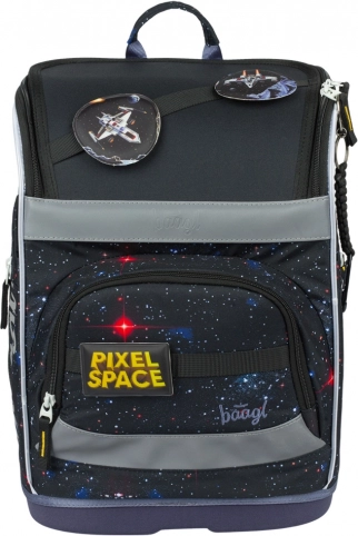 Skoletaske Baagl Zippy Plus Pixel Space
