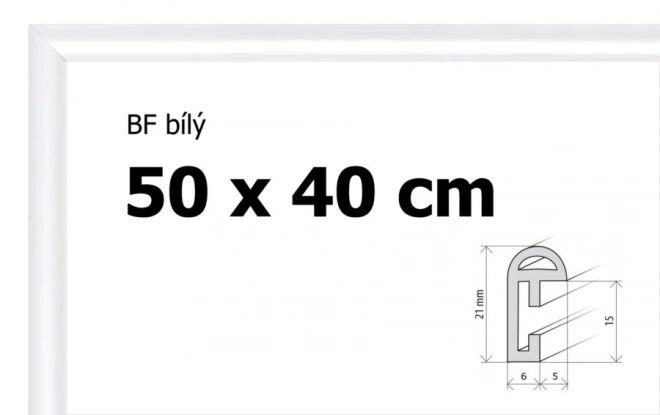 Plastikramme til puslespil 50x40 cm - hvid