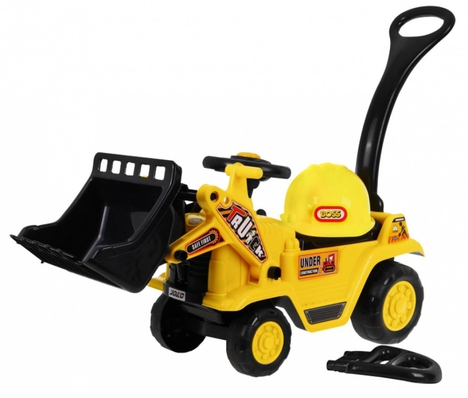Børne pedal-drevet bulldozer med hjelm