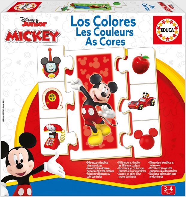 Educa puslespil Mickey og venner – vi lærer farver 6×7 brikker