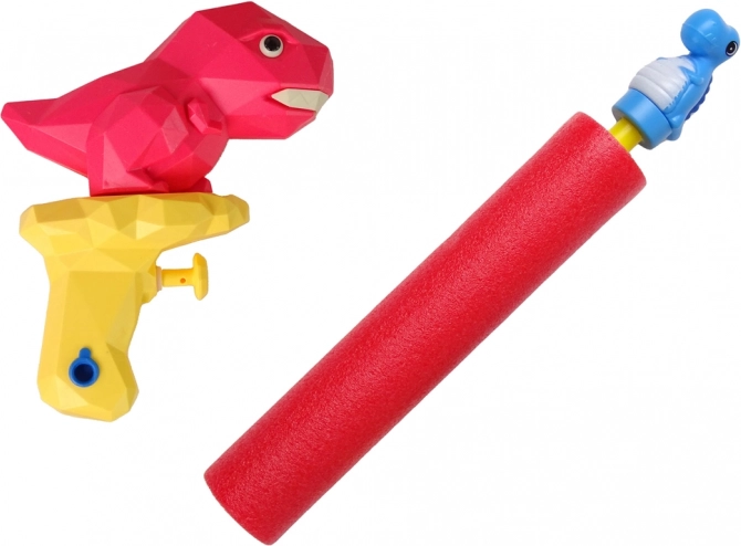 Vandpistol med dinosaur og skumpumpe