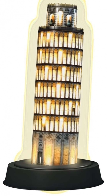 RAVENSBURGER Lysende 3D puslespil Natserie Det Skæve Tårn i Pisa 216 stykker