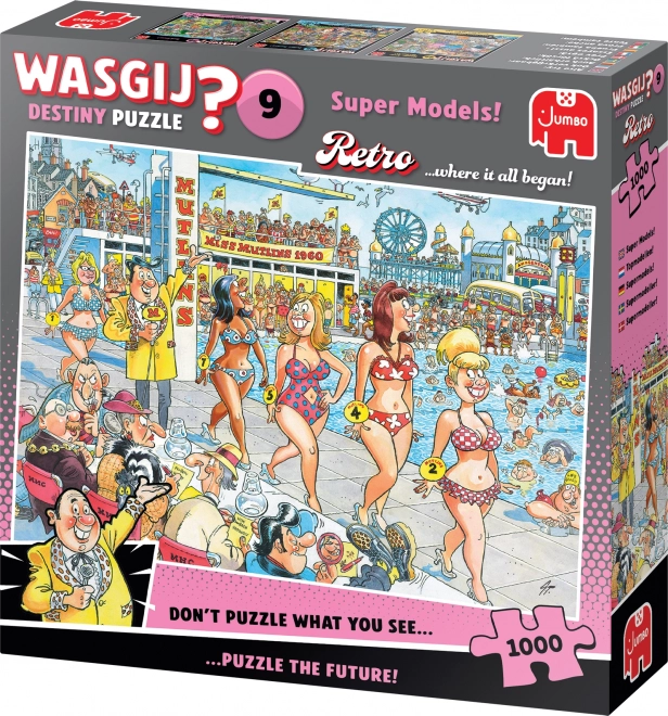 Wasgij Skæbne 9: Supermodeller Puslespil 1000 Brikker