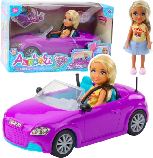 Mini dukke Ankiki cabriolet lilla