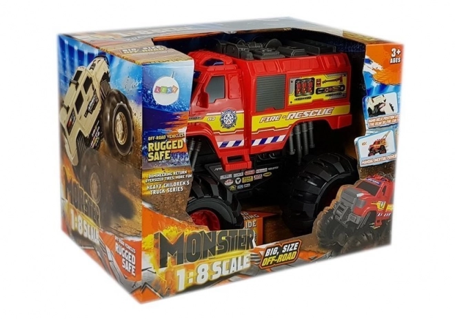 Monster Auto Brandbil Store Hjul 1:8 40 cm x 30 cm x 35 cm