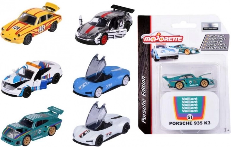 Metalbil Porsche motorsport deluxe 1:64 med samleræske