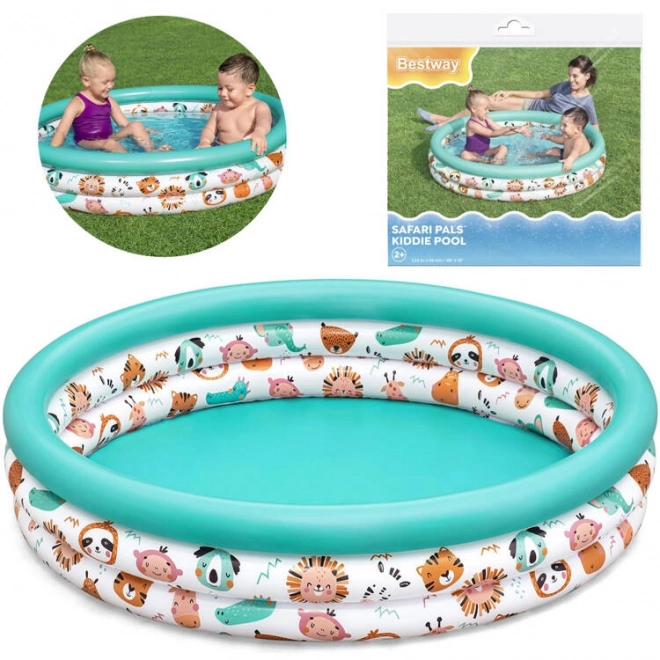 Bestway børneopblæselig pool Safari dyr
