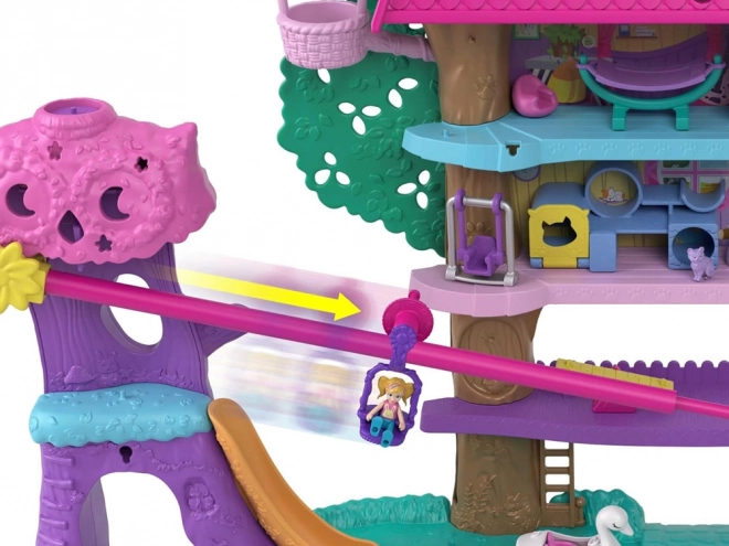 Polly Pocket Sæt figurer Dyre-eventyr Træhus
