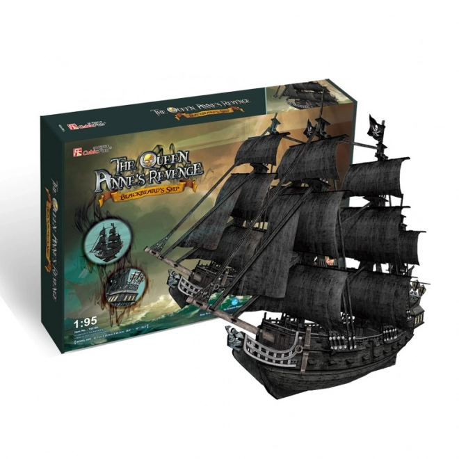 3D puslespil Sejlskib Queen Anne's Revenge fra CubicFun