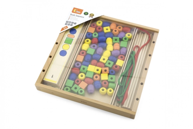 Træsæt med store perler