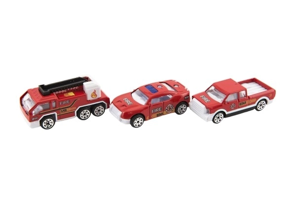 Auto brandmand metal/plast 7cm på fri kørsel mix af slags 12 stk i boks