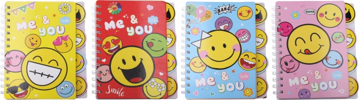Notesblok Smiley med spiralbinding