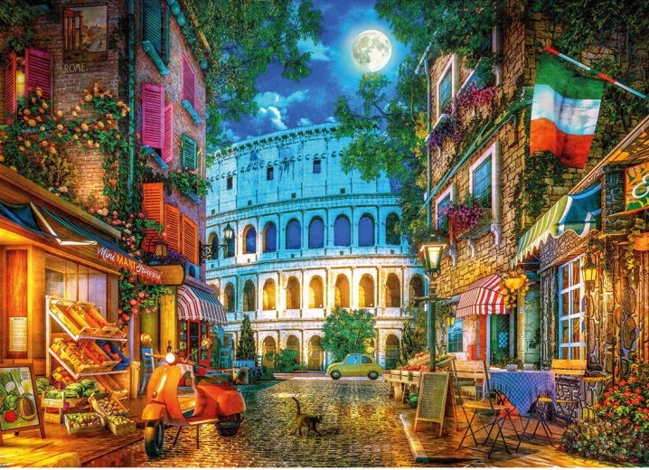 Puslespil Colosseum i måneskin 1000 brikker GIBSONS
