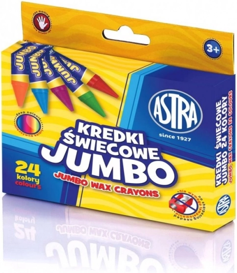 Voksfarver Jumbo 24 stk ASTRA