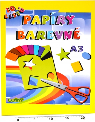 Farvet papir A3 180 g/m², 10 ark