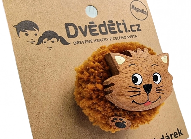 Dvětětiti Træ magnet stor pompom Kat