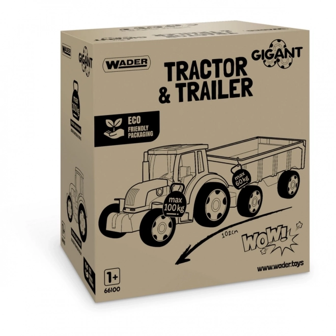 Traktor med trailer Gigant 120 cm