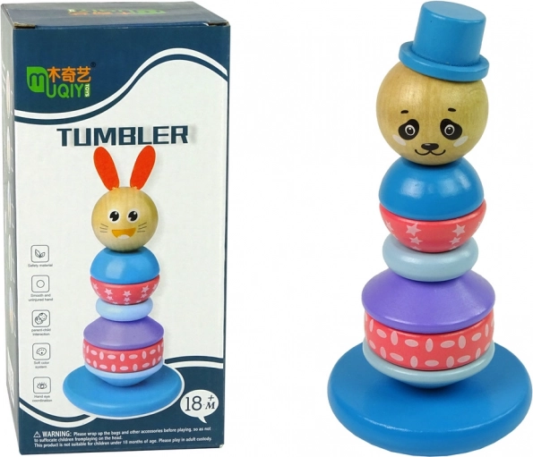 Træpyramide Panda balancerende tårn