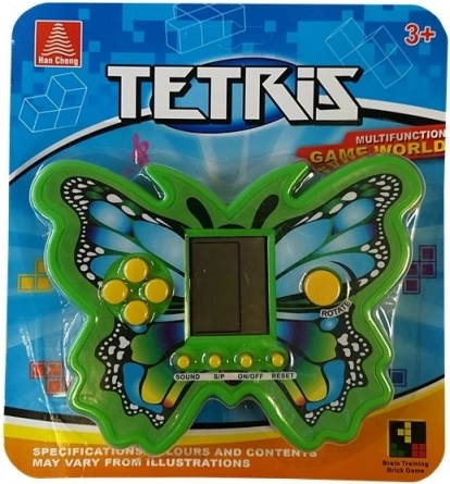 Elektronisk Tetris-spil – grøn sommerfugl