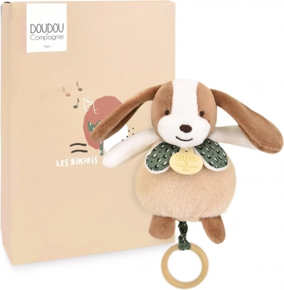 Doudou plys hund med melodi 20 cm