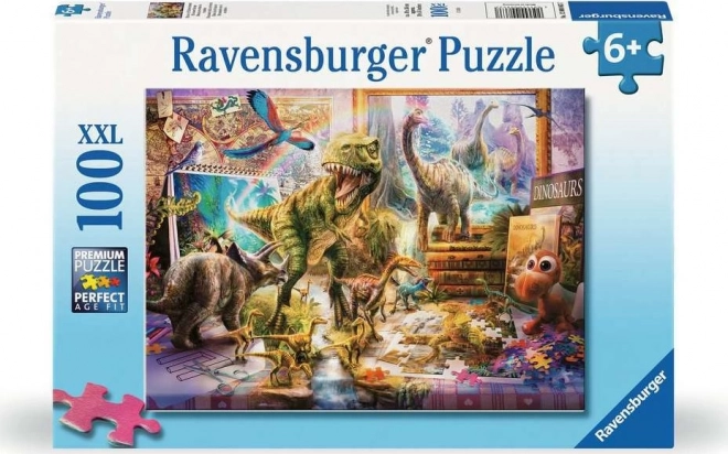 Puzzle RAVENSBURGER Dinosaurer bliver levende XXL 100 brikker