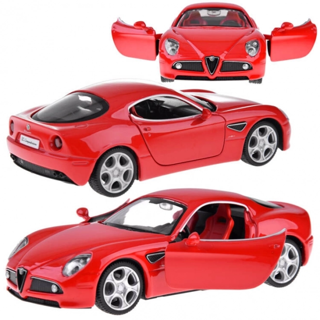 Metalmodelbil Alfa Romeo 8C Competizione skala 1:32