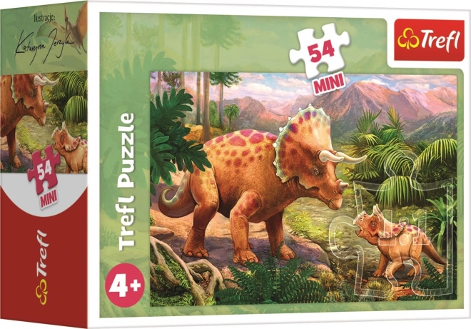 Minipuslespil Dinosaurer - 54 brikker