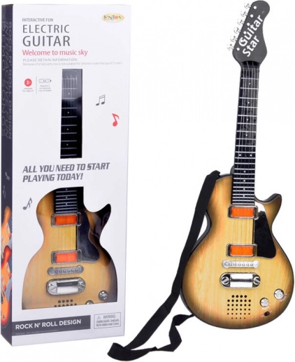 Elektrisk børneguitar med lyde og lys med rem