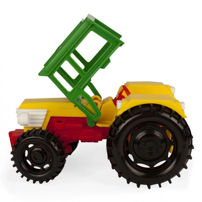 Traktor med hesteanhænger