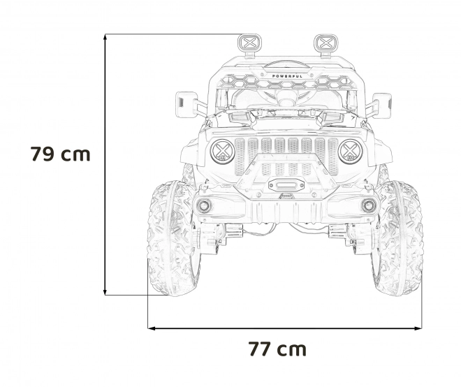 Børne elektrisk off-road bil sort