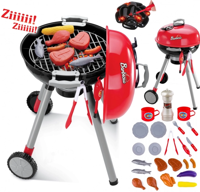 Børnegrill med lys og lyde på batteri