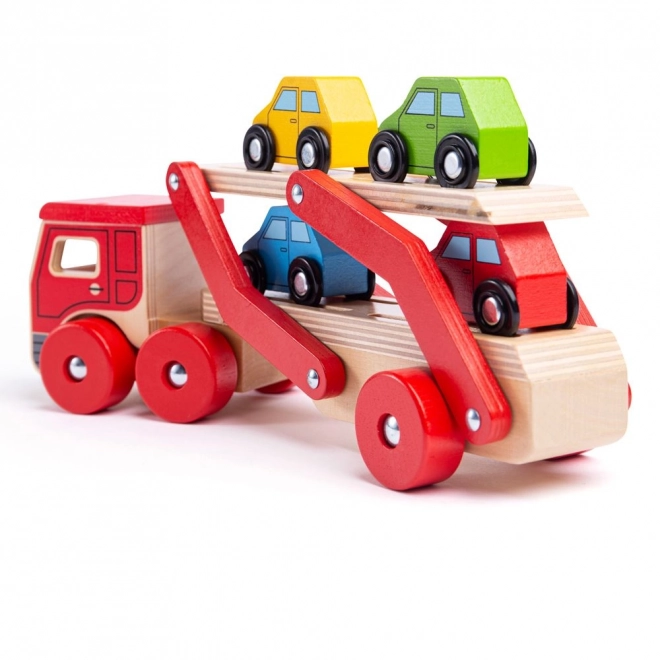 Trælastbil med biler fra Bigjigs Toys