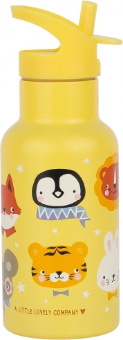 Rustfri drikkeflaske med dyrevenner-motiv 350 ml
