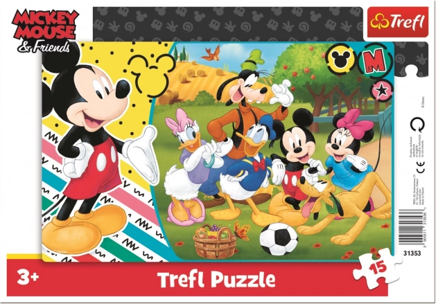 Puslespil TREFL Mickey Mouse på landet 15 brikker