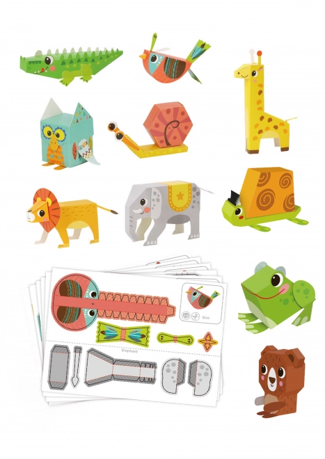 Woopie art&fun kreativ sæt origami 3D dyrefigurer