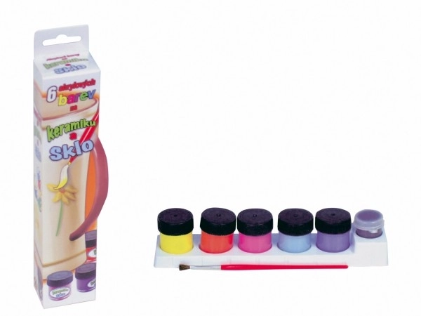 Acrylmaling med pensel 6 stk