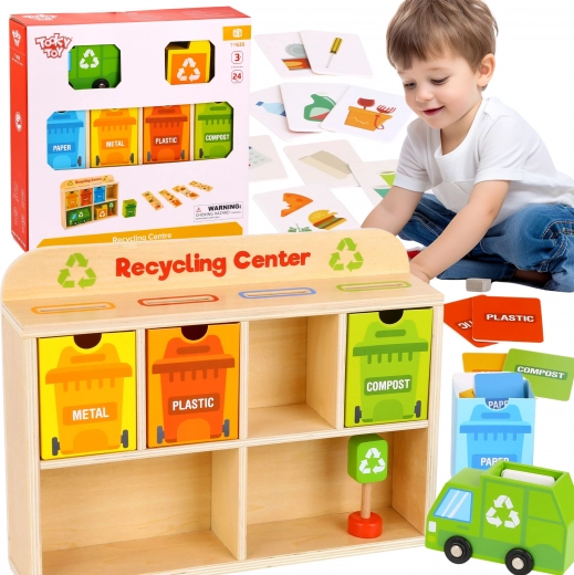 Tooky Toy Træ Genbrugscenter Pædagogisk Sorteringssæt