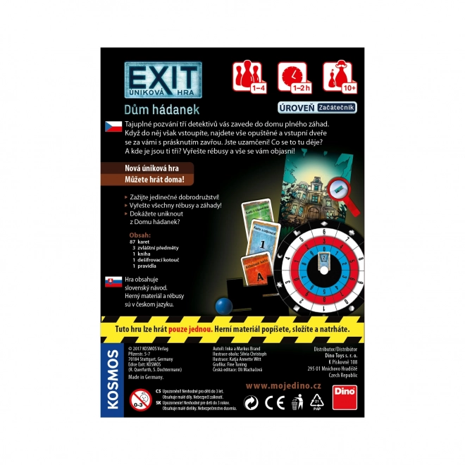 DINO EXIT Flugtspil: Gådehuset