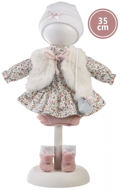 Llorens 535S SARA - realistisk dukke med blødt stofkrop - 35 cm
