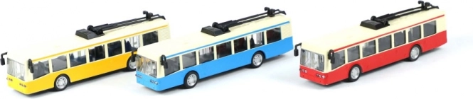 Legetøj - Sjov trolleybus med Pull Back-funktion
