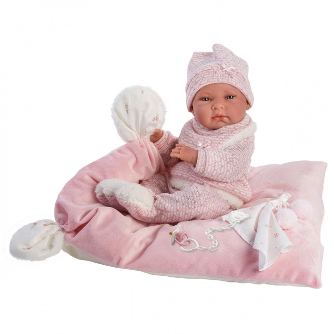 Llorens 73860 NYFØDT PIGE - realistisk dukke baby med fuld vinylkrop - 40 cm