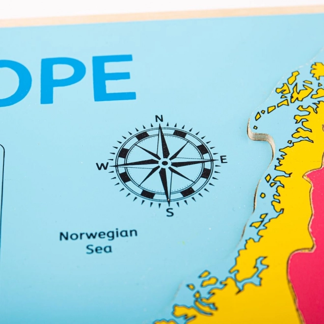 Bigjigs Legetøj Træpuslespil Europa Kort 25 brikker