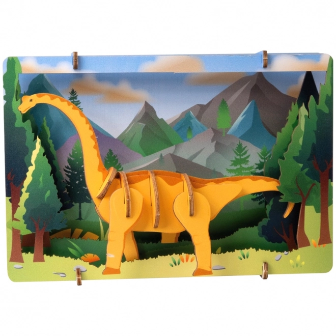 EscapeWelt 3D træpuslespil Brontosaurus