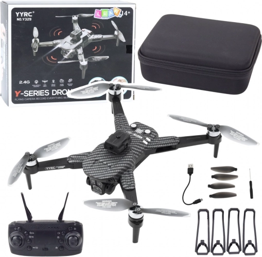 Drone med HD-kamera og app – sort carbon