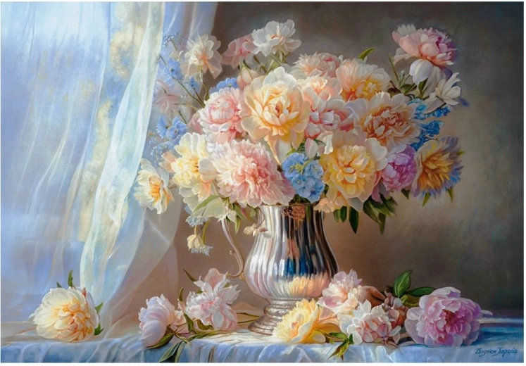 Castorland Puzzle Art Collection pæoner 1500 brikker