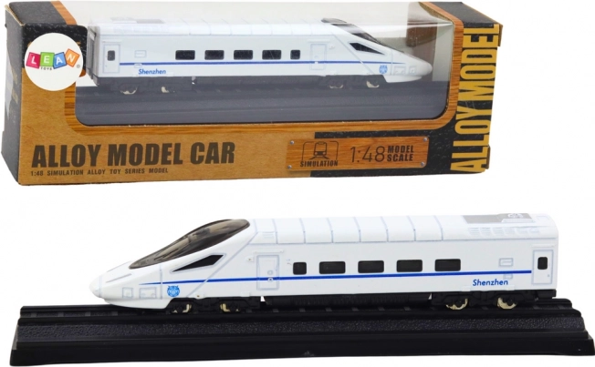 Samlermodel af tog hvid 1:48 metal