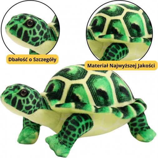 Plysbamseskildpadde Grøn Legetøj 25 cm